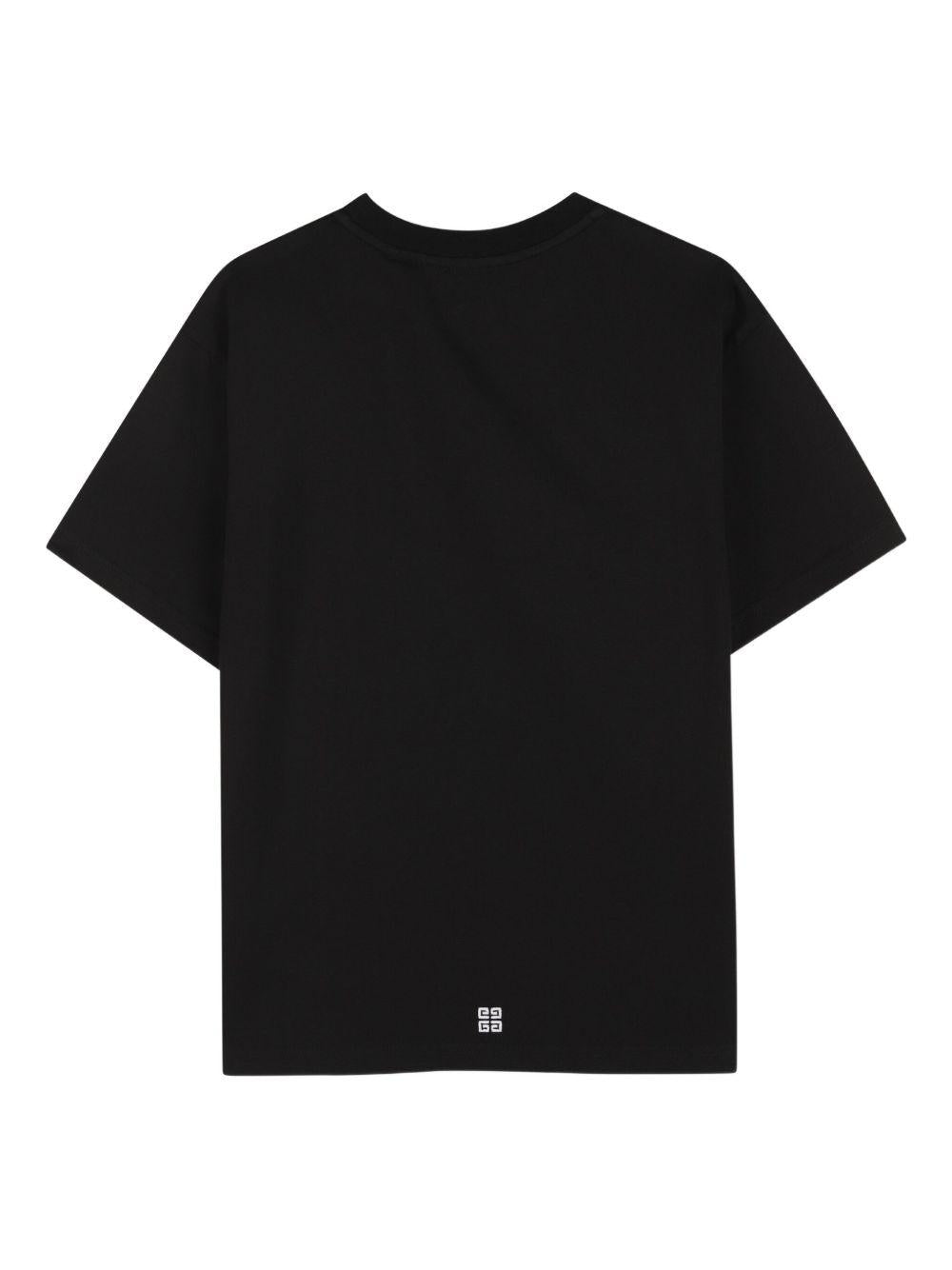 T-shirt in Cotone Biologico con Logo Frontale H30951 09B GIVENCHY KIDS 