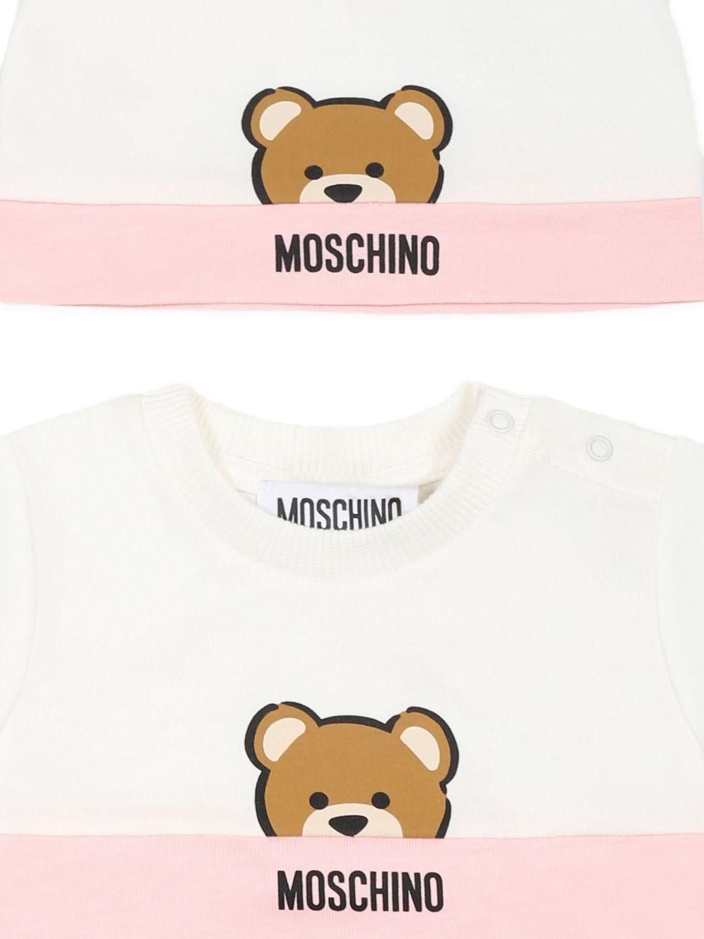 Set neonato beige e rosa mini teddy (2pz)