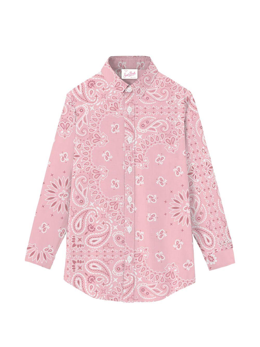 Camicia con colletto classico e ricamo lettering BRIG001 01085L MC2 SAINT BARTH 