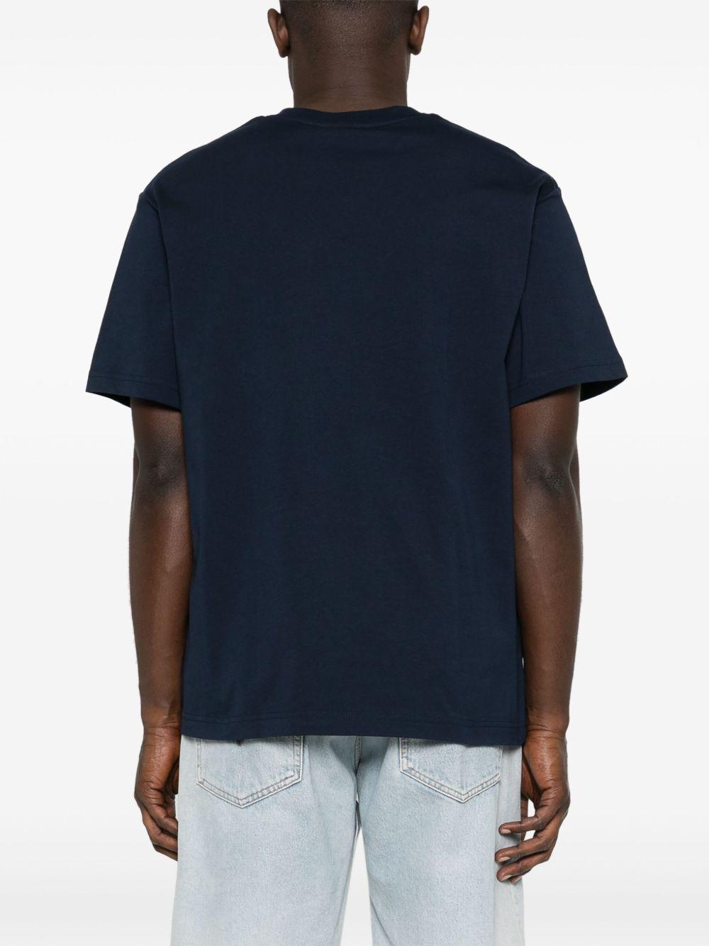 T-shirt blu notte mini logo ricamo TH7318 166 LACOSTE 