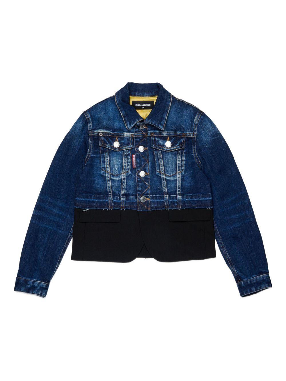 Giacca Denim con Effetto Vissuto DQ3049D0AEZ DQ01 DSQUARED KIDS 