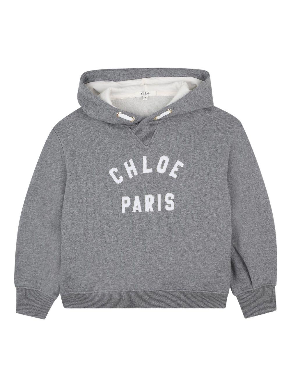 Felpa con Cappuccio e Logo Stampato C20646 A46 CHLOE KIDS 