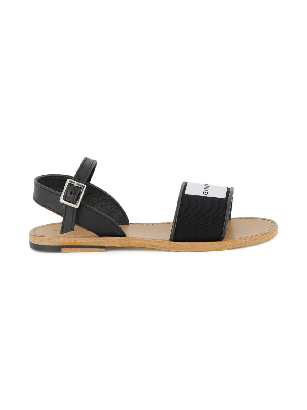 Sandali con fibbia e logo H31127 09B GIVENCHY KIDS 