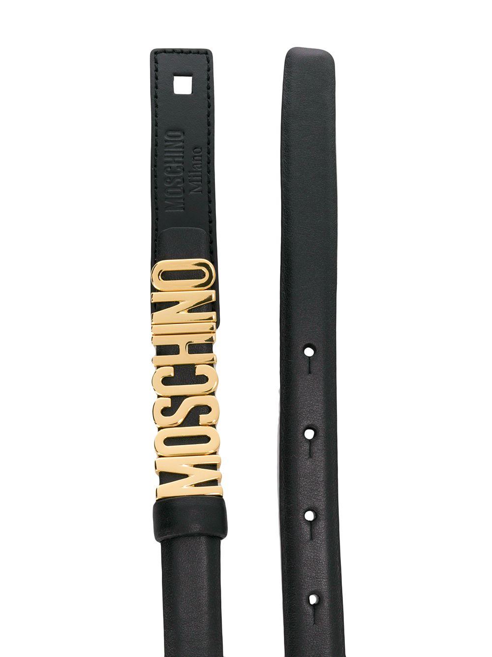 cintura nera sottile fibbia oro