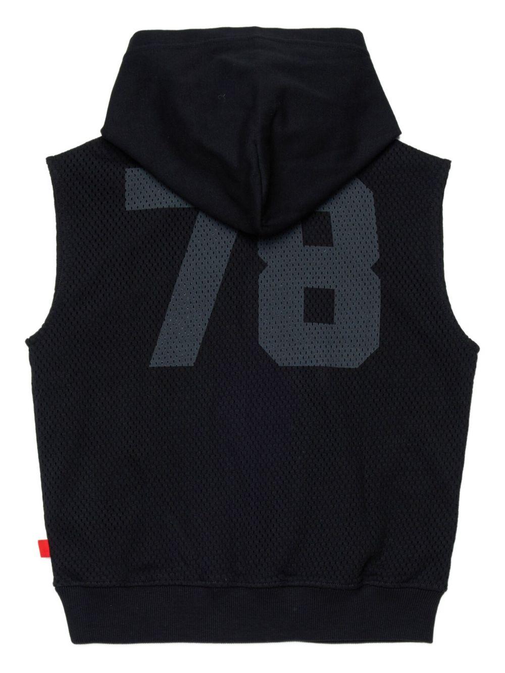 Felpa senza maniche con cappuccio J02591KYA0M K900 DIESEL KIDS 