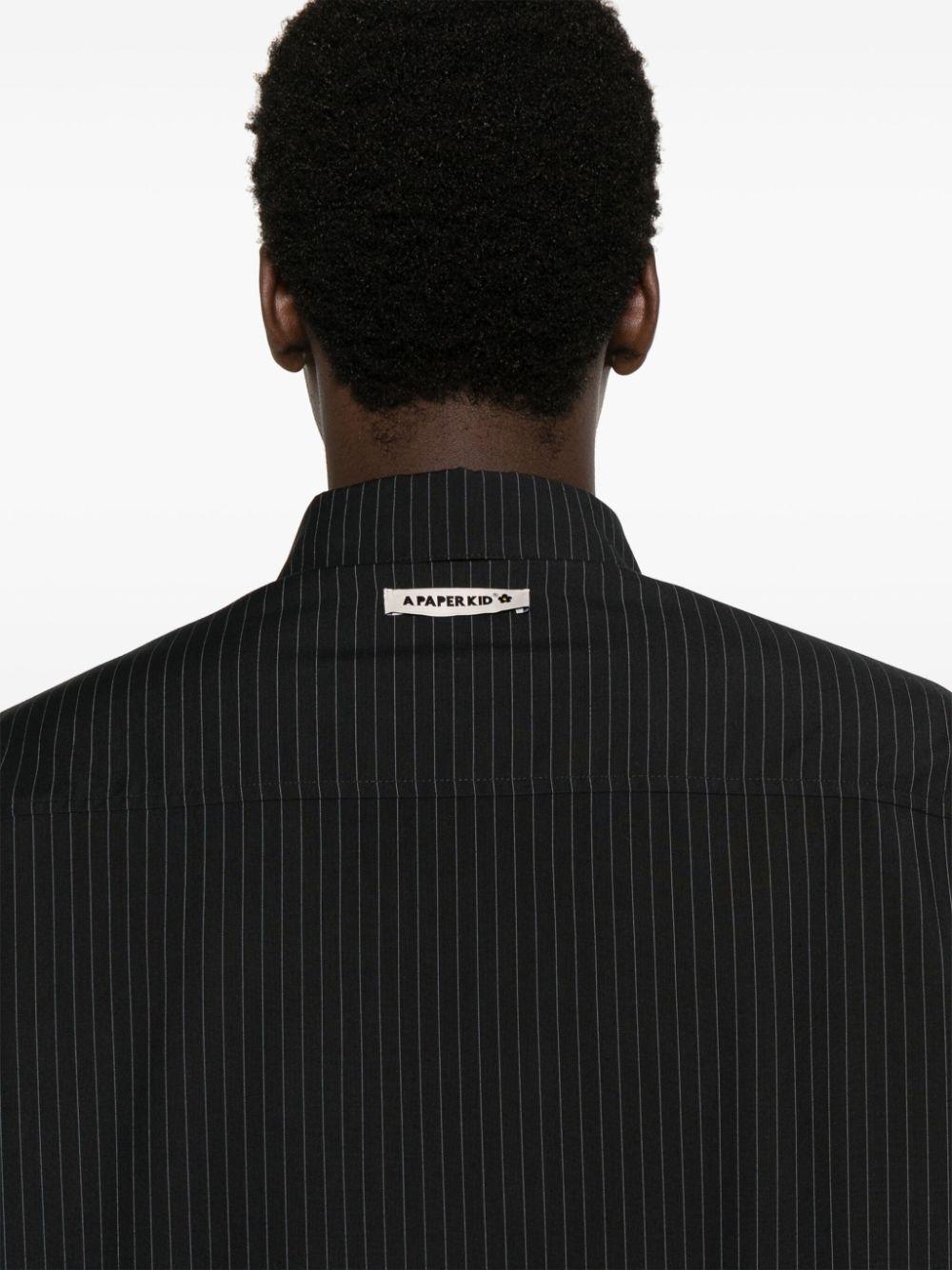 Camicia nera gessata