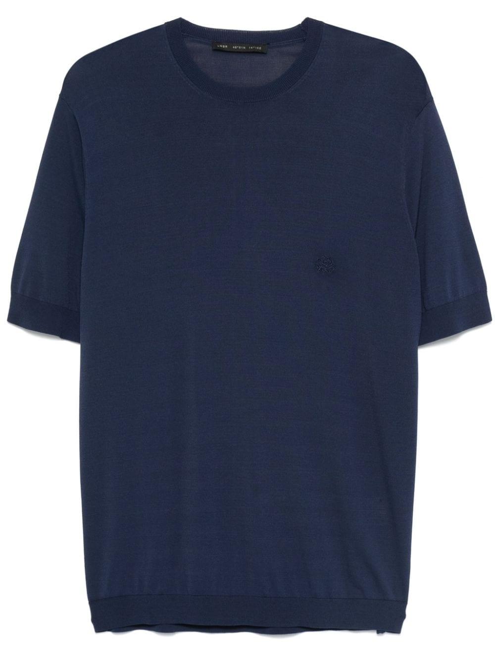 maglioncino k186 blu mezze maniche L1MFW24256699 E044 LOW BRAND 