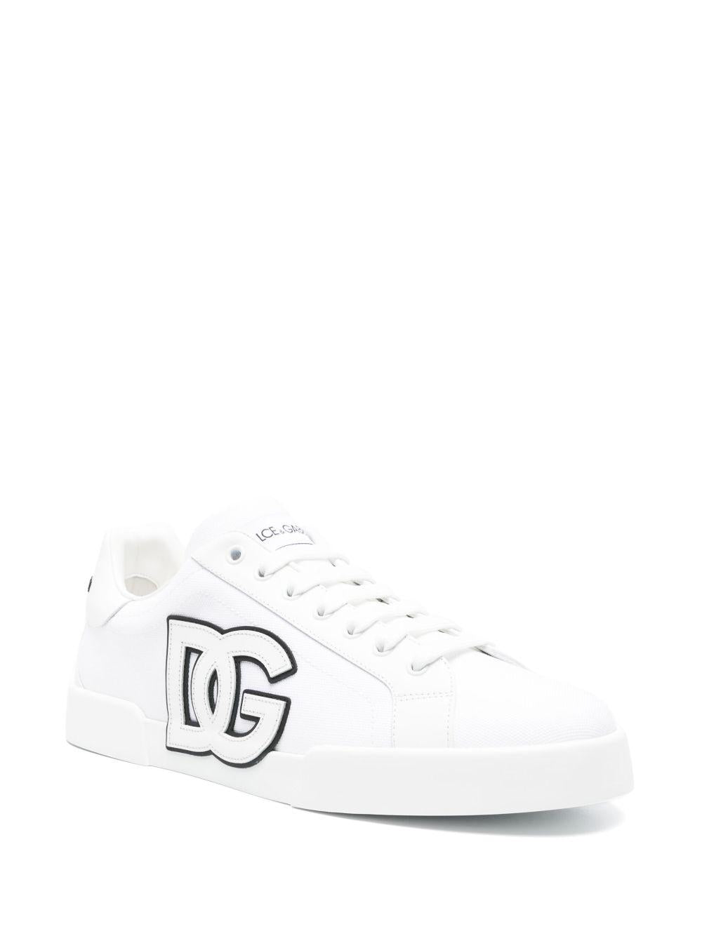 Sneakers Portofino Light in Pelle e Canvas Bianco CS2343AE629 8T907 DOLCE&GABBANA 