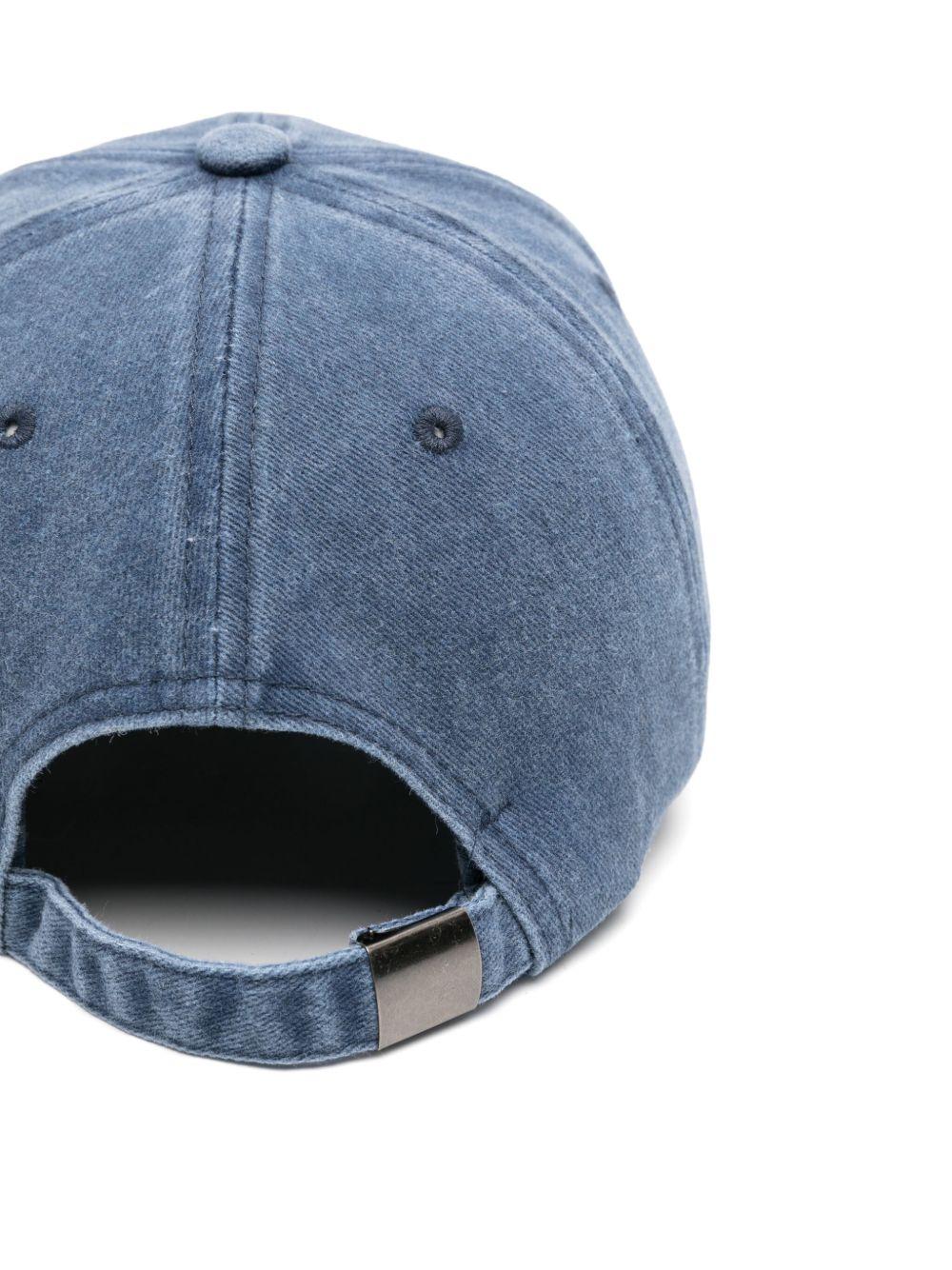 Cappellino Davis in denim blu navy con ricamo Saint Barth