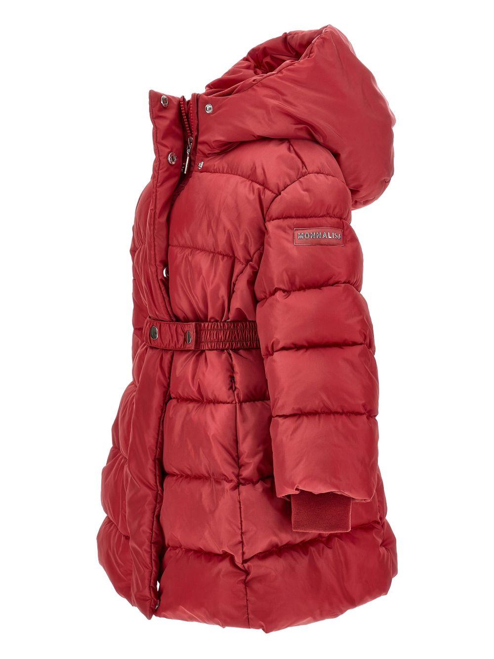 Piumino Rosso Scuro con Cappuccio 17F1016020 0043 MONNALISA KIDS 