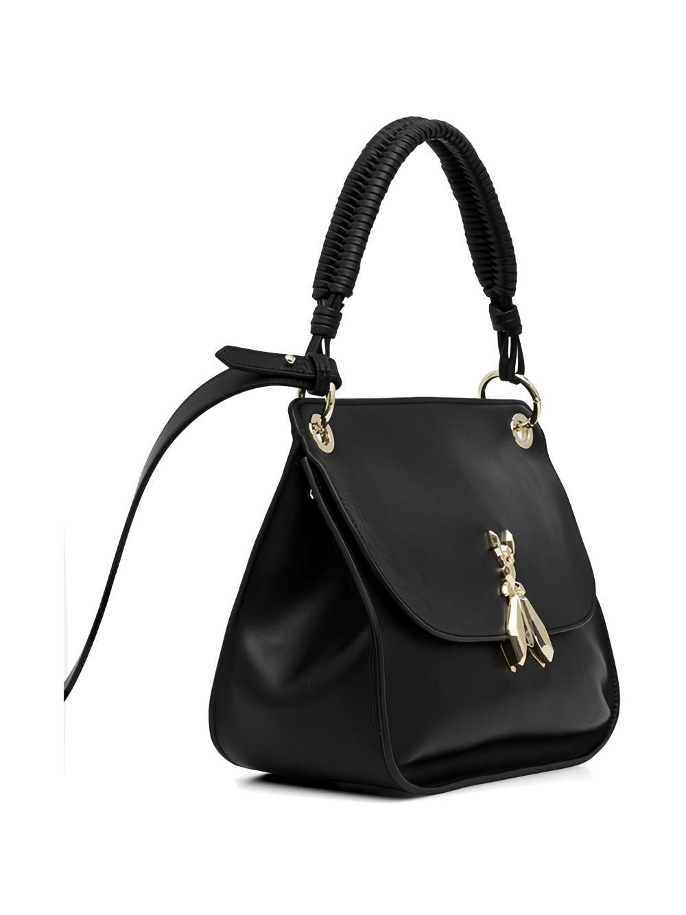 Borsa a mano in pelle con dettaglio mosca 8B0312L162 K103 PATRIZIA PEPE 