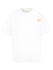 T-shirt avorio/arancione mini logo pegaso ricamato