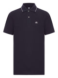 Polo in cotone con bordino bianco