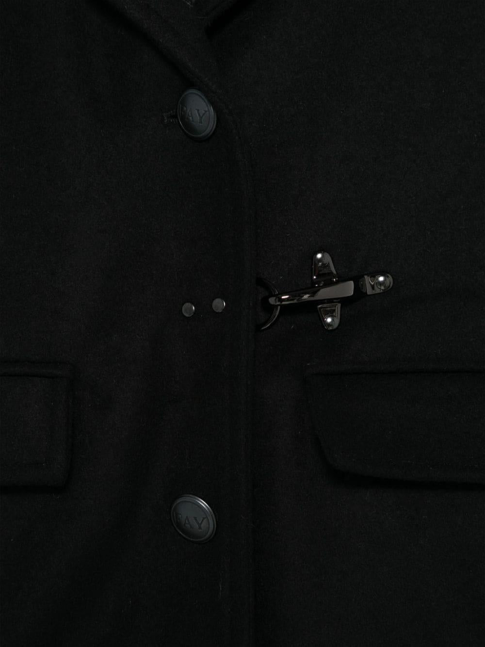 Cappotto nero in feltro