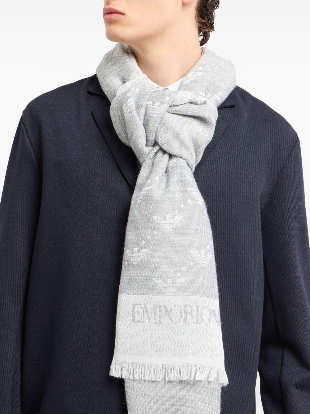 Strola grigio perla logo aquila all-over 6252094F310 00040 EMPORIO ARMANI 