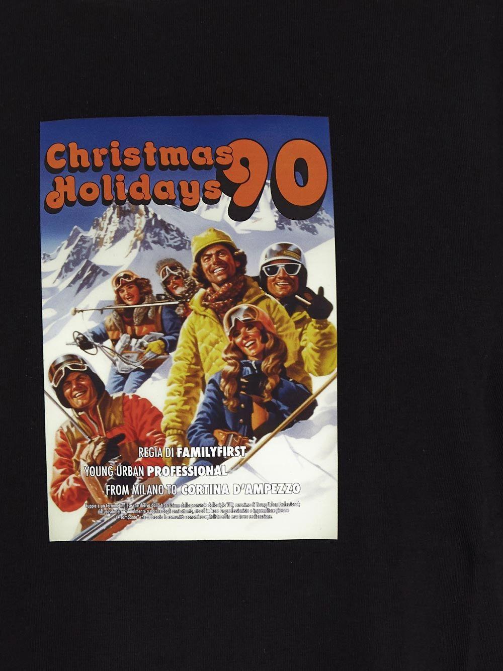 T-shirt Nera Holidays 90 TF2408 BLACK FAMILY FIRST MILANO 