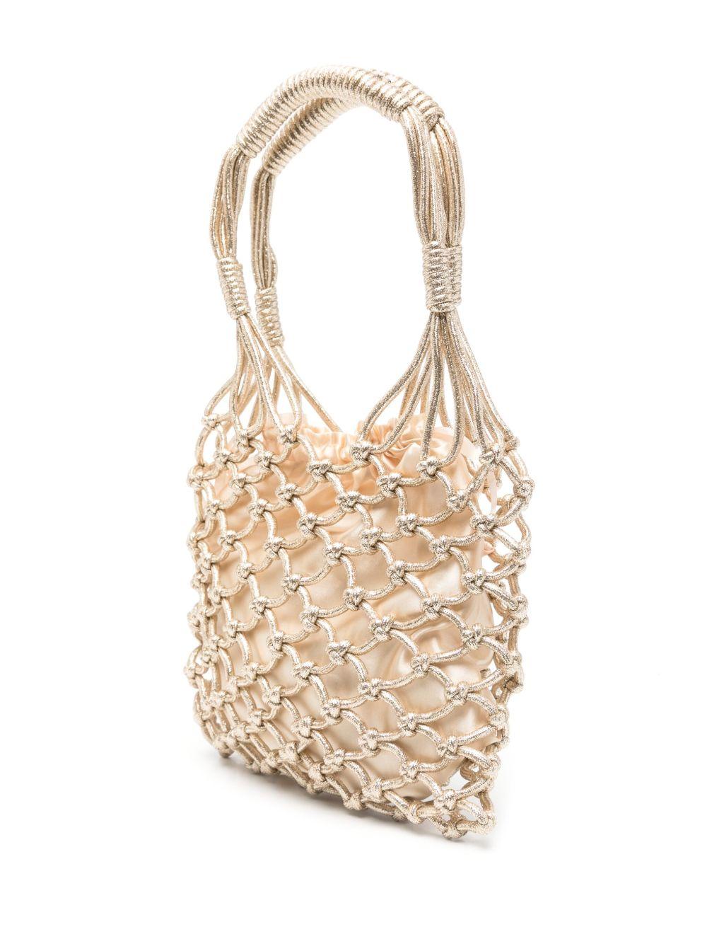 Borsa a sacco in rete oro lurex