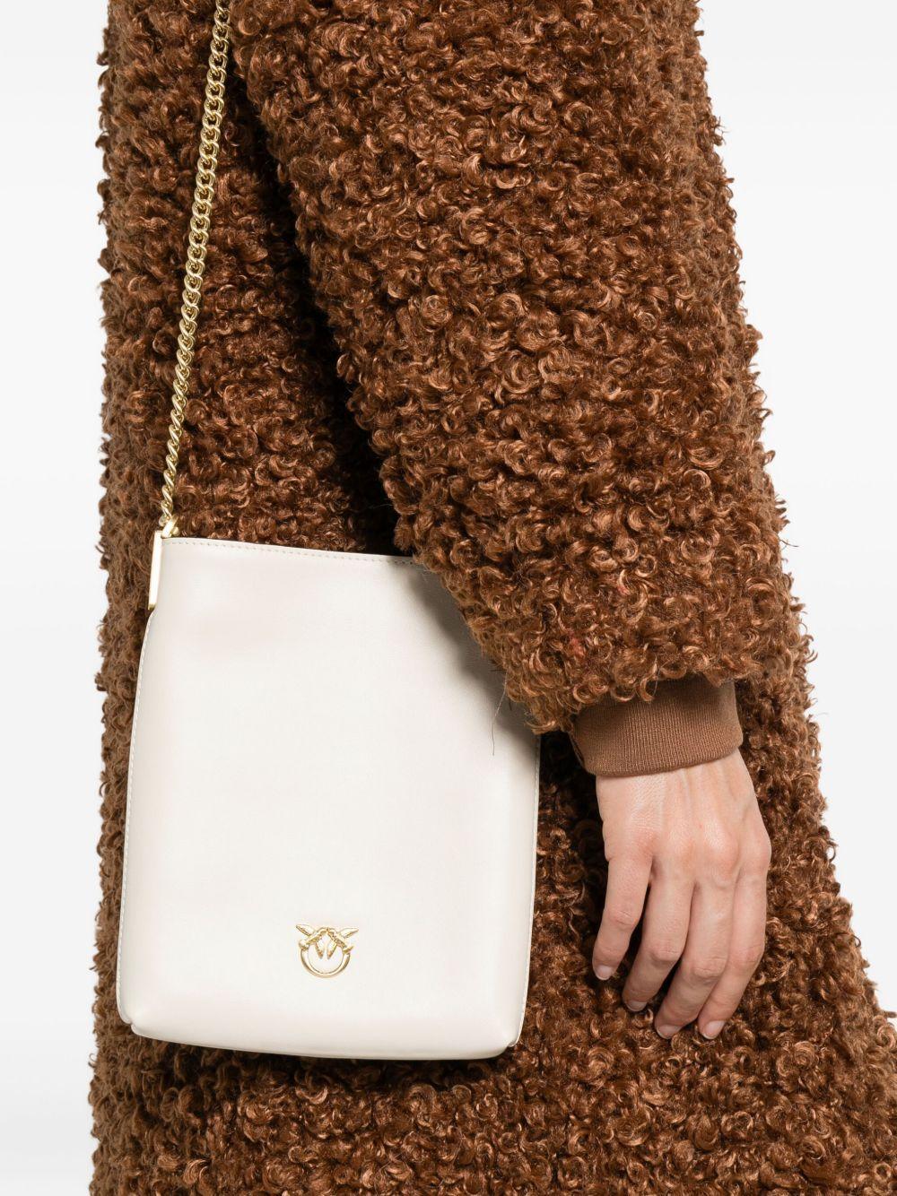 Borsa a spalla con logo e tracolla a catena - Preludio Moda