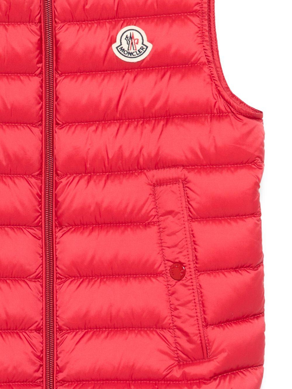 Gilet imbottito con cappuccio in poliammide L19541A00007597YF 457 MONCLER KIDS 