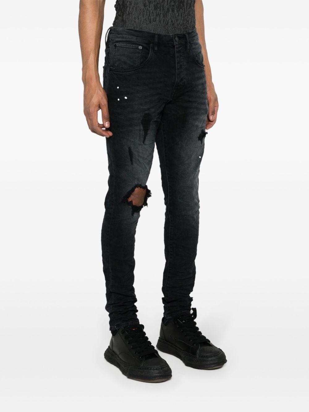 Jeans skinny in cotone elasticizzato destroyed P002BLR BLACKREPAIR PURPLE BRAND 