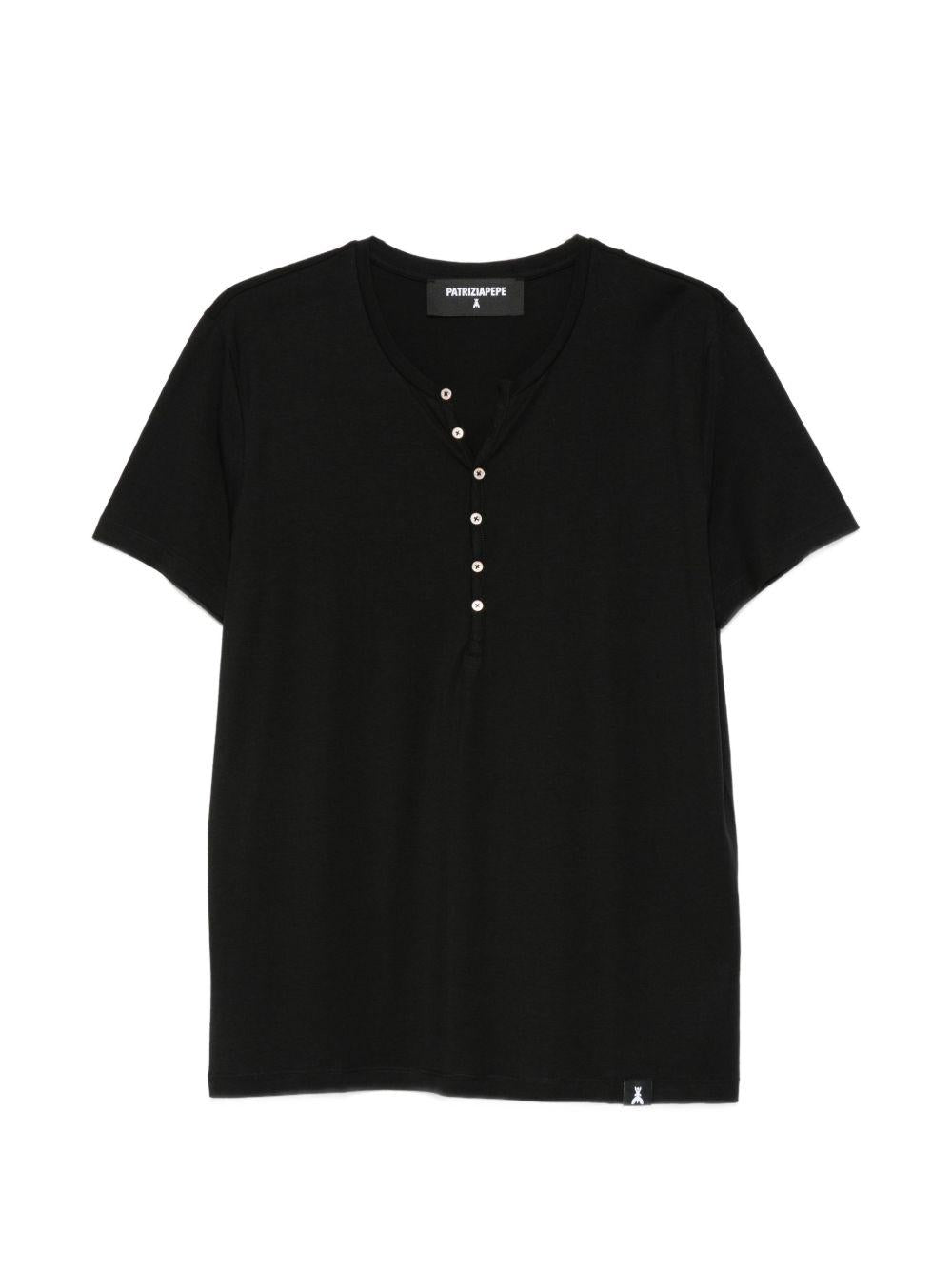 T-shirt in lyocell e cotone con bottoni 5M1423JT23 K102 PATRIZIA PEPE 
