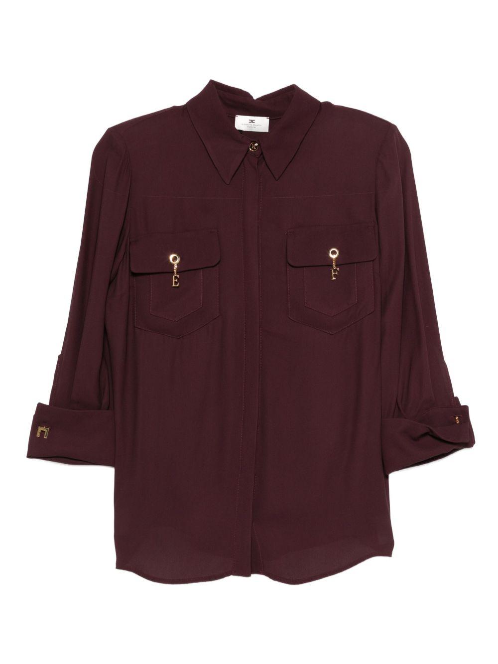 Camicia Maniche Lunghe con Dettagli Ciondolo CA12256E2 EA4 ELISABETTA FRANCHI 