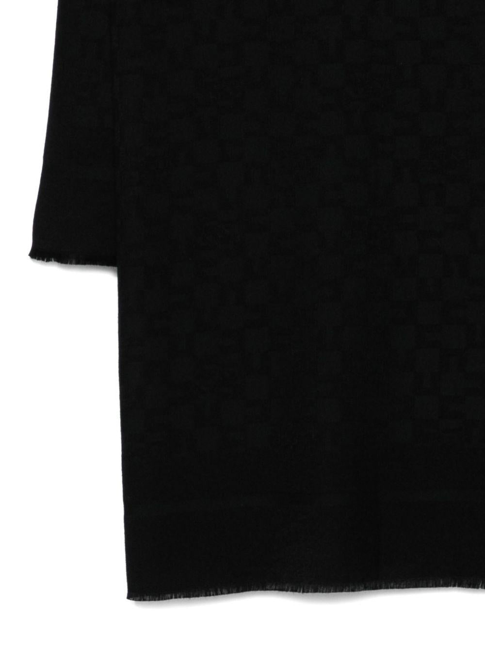 Sciarpa con Motivo All-Over e Bordi Sfrangiati SC10F56E2 110 ELISABETTA FRANCHI 