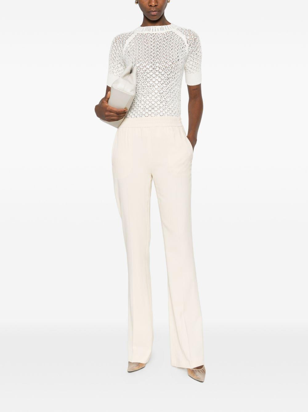Pantaloni a zampa panna 261TP2225 07222 TWINSET 