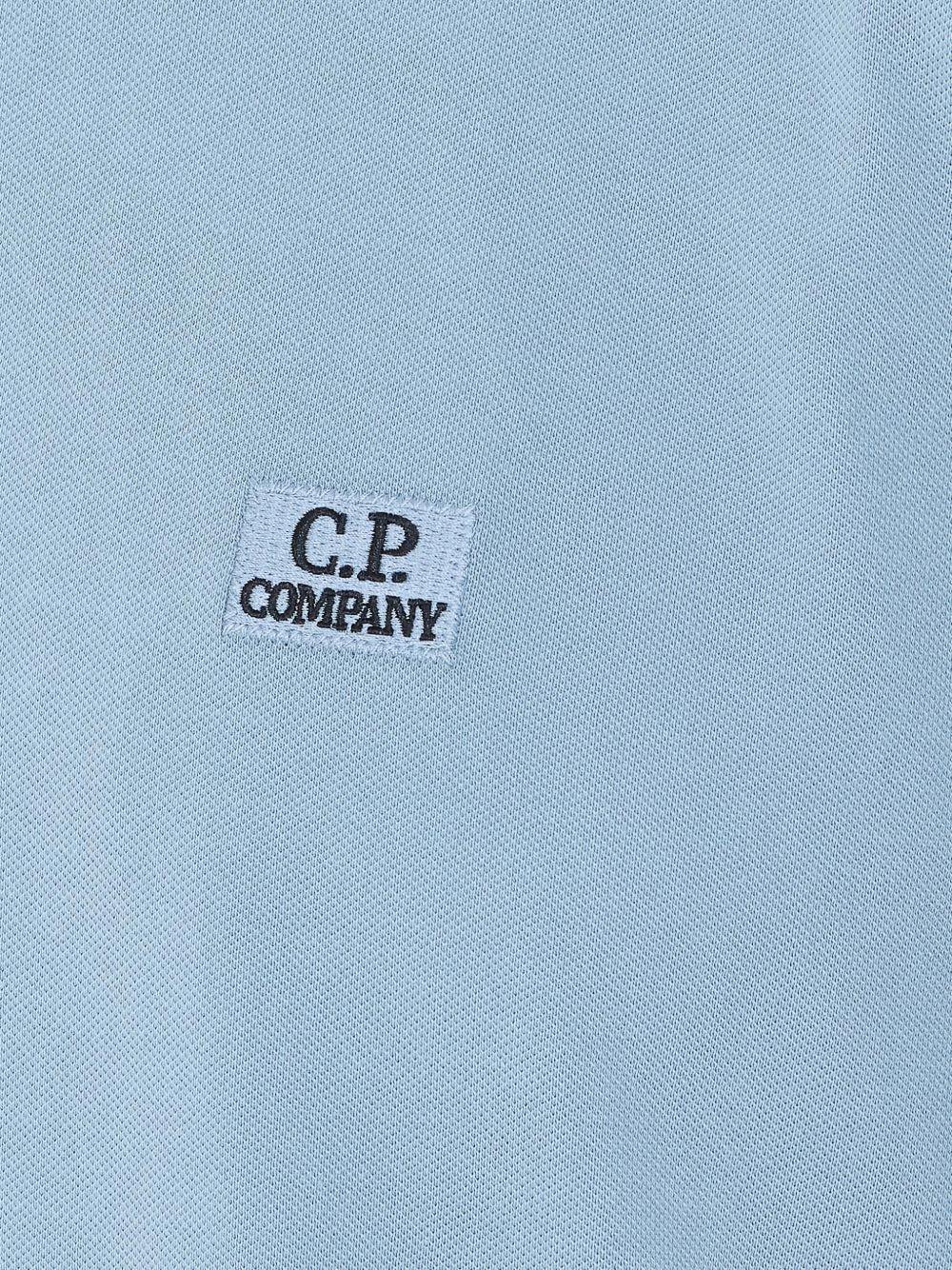 Polo in cotone con logo ricamato 20CMPL721A005263W 809 CP COMPANY 