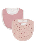 Set bavette con fantasia rosa (2pz)