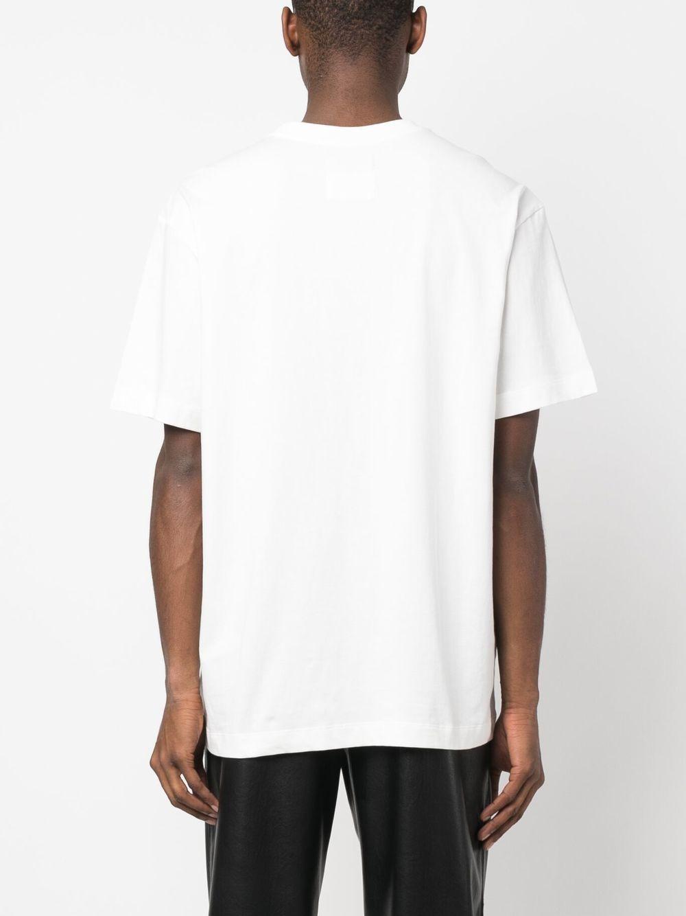 T-shirt in cotone girocollo P104TWSC126 OFFWHITE PURPLE BRAND 