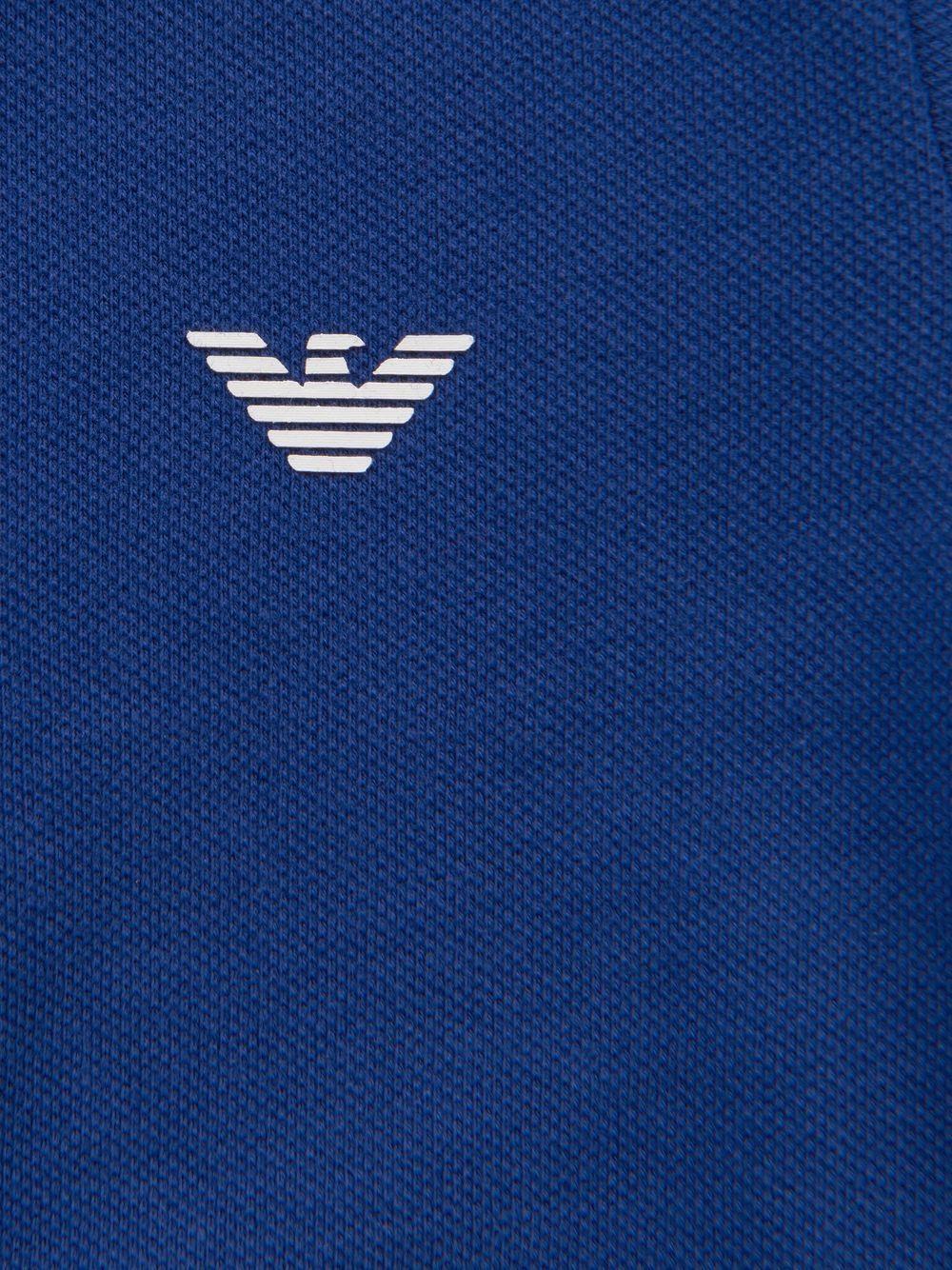 Polo blu royal con orli in contrasto noenato