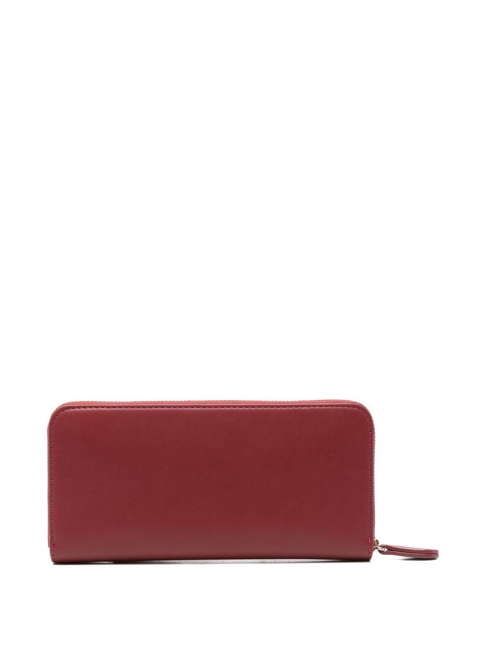 Portafoglio rosso con zip e dettagli oro 252TD8392 12882 TWINSET 