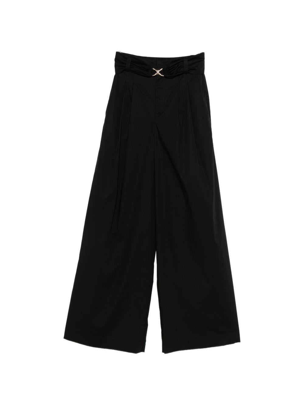 Pantaloni palazzo in cotone a gamba larga 261TT2162 00006 TWINSET 