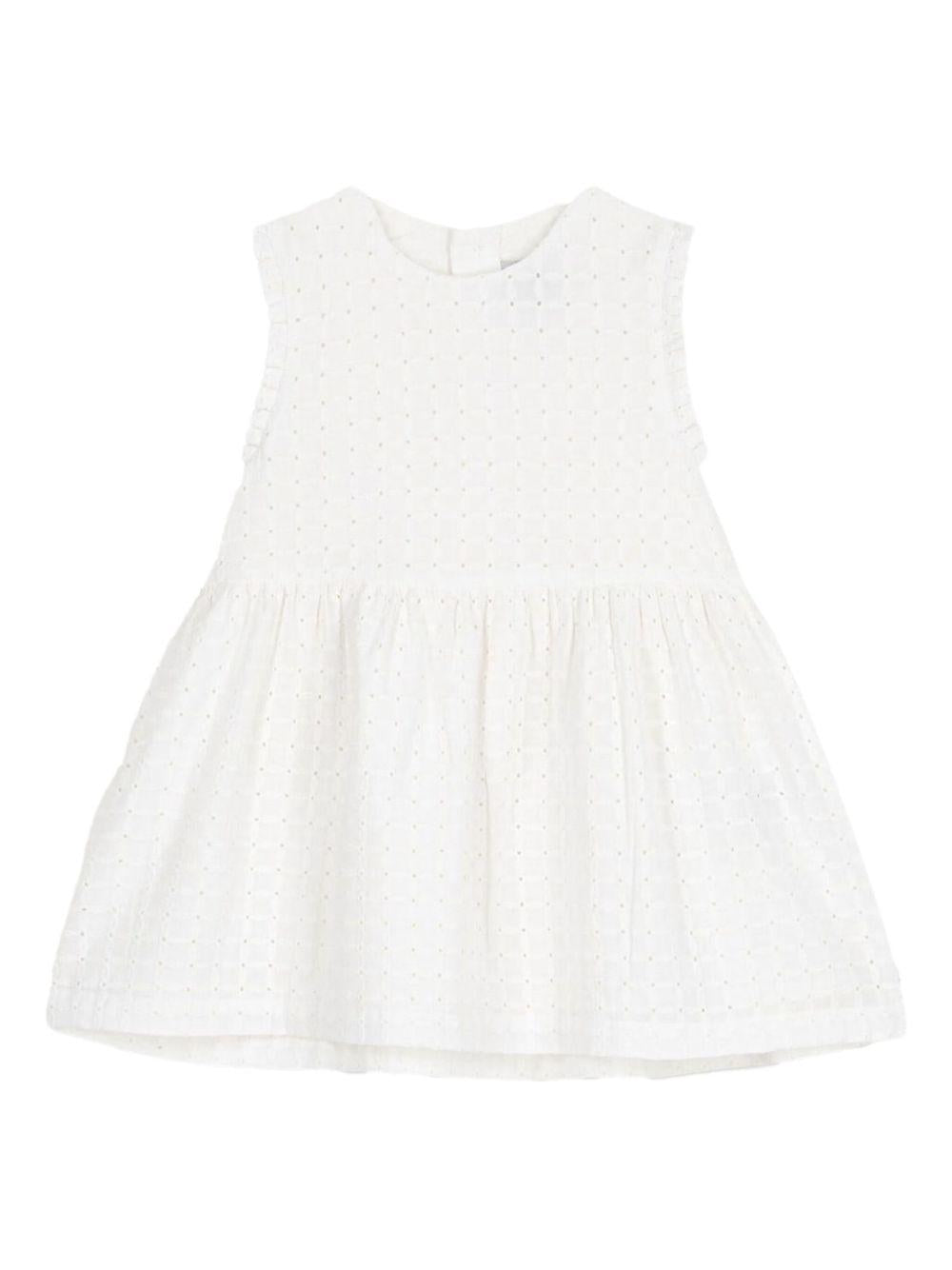 Abito crema in pizzo sangallo A0DCR 01 PETIT BATEAU KIDS 