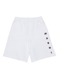 Bermuda in cotone con logo verticale