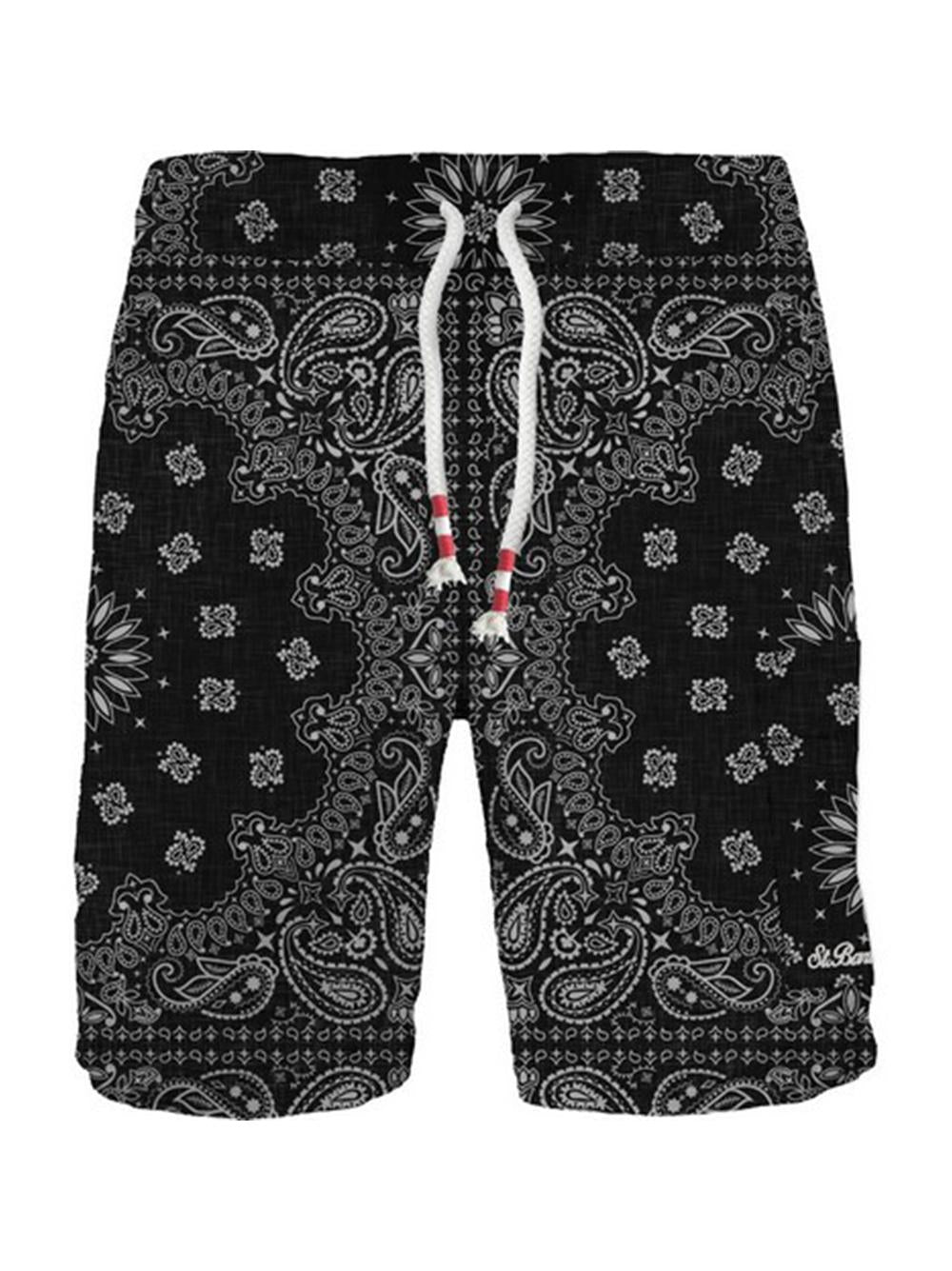 Bermuda Marsielle nero fantasia bandana MRE0002 04139H MC2 SAINT BARTH 