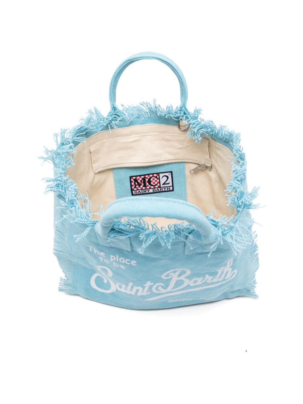 Borsa mare in cotone con frange COL0001# 00165L MC2 SAINT BARTH KIDS 
