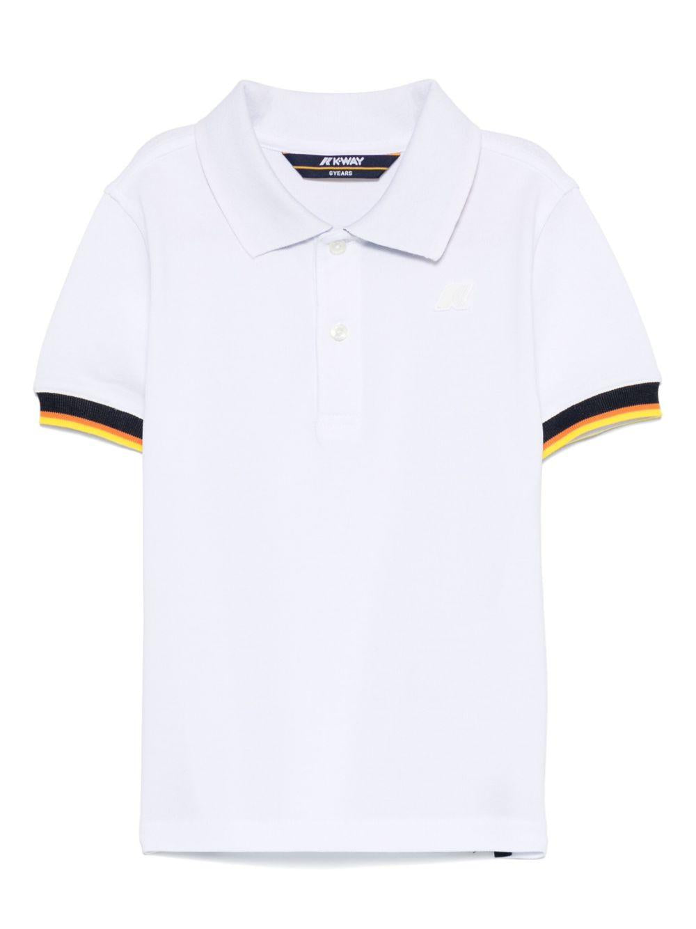 Polo in piquet con bordi a contrasto K6126LW 001 K-WAY KIDS 