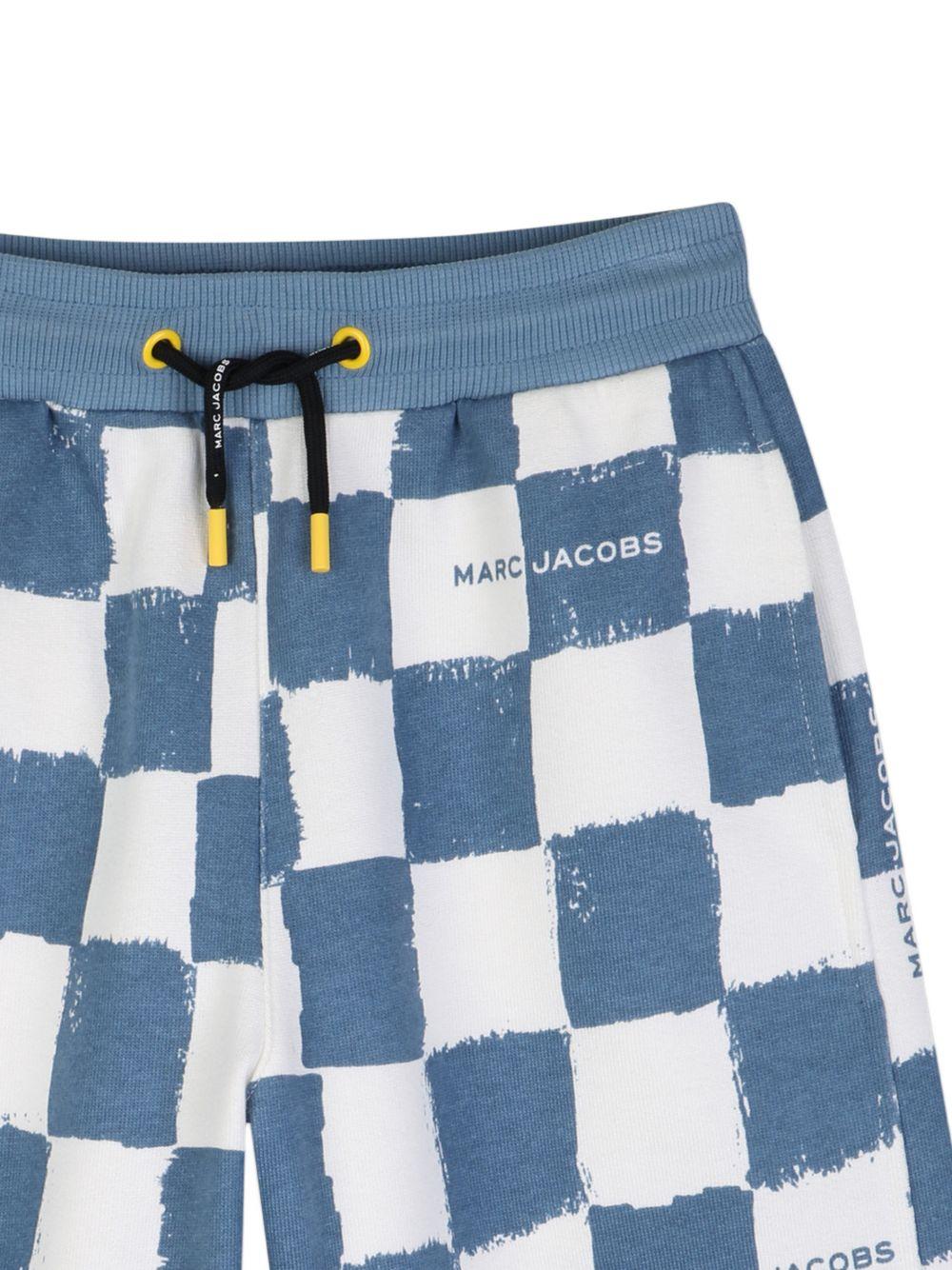 Bermuda a scacchi con logo W60790 80B MARC JACOBS KIDS 