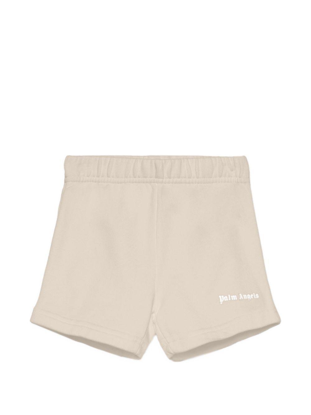 Shorts in cotone con coulisse PB6X003S26FLE001 092 PALM ANGELS KIDS 