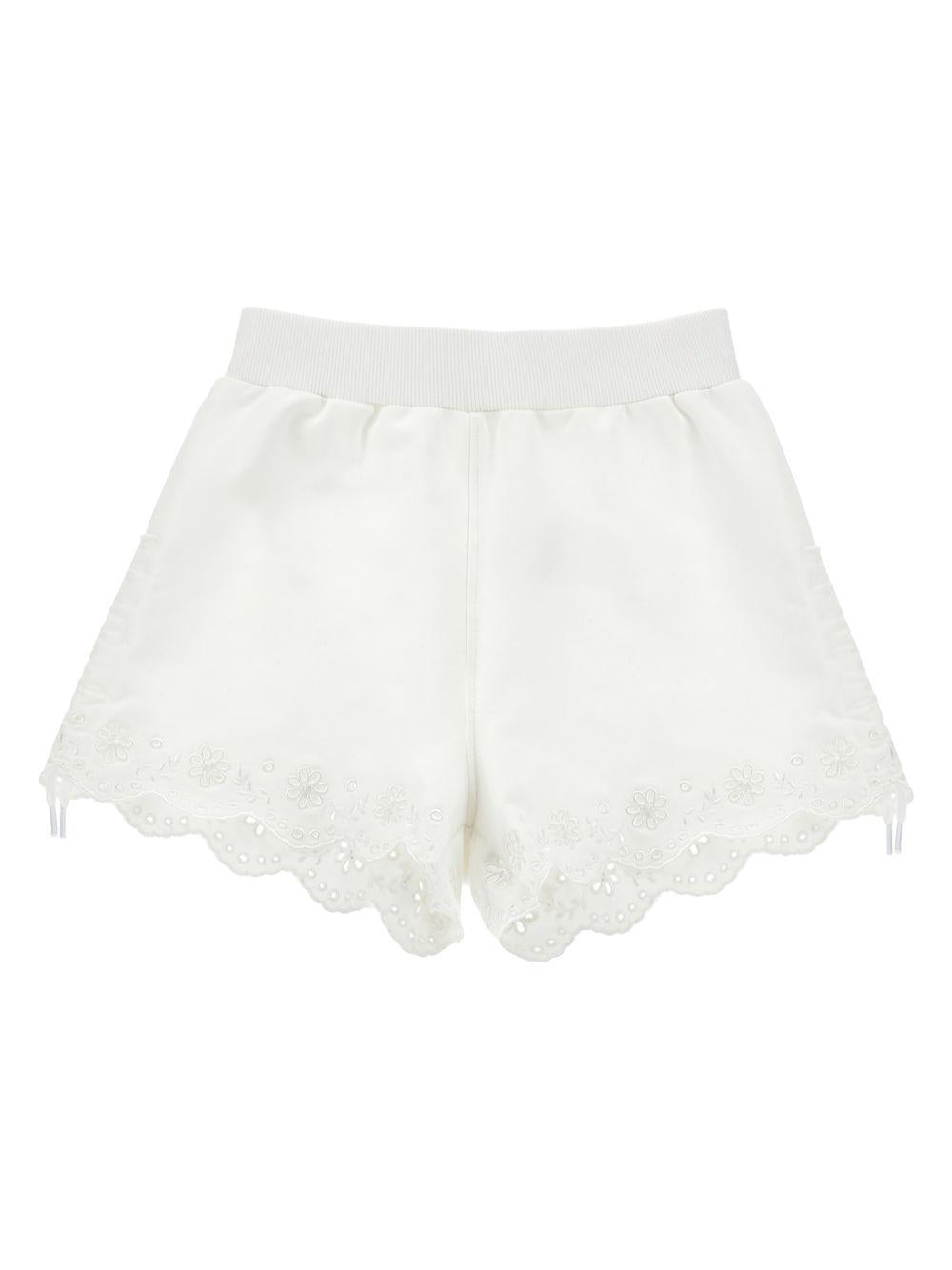 Shorts ricamati con vita elastica 17G4017014 0001 MONNALISA KIDS 