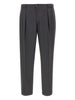 Pantaloni Grigi Sartoriali con Pieghe