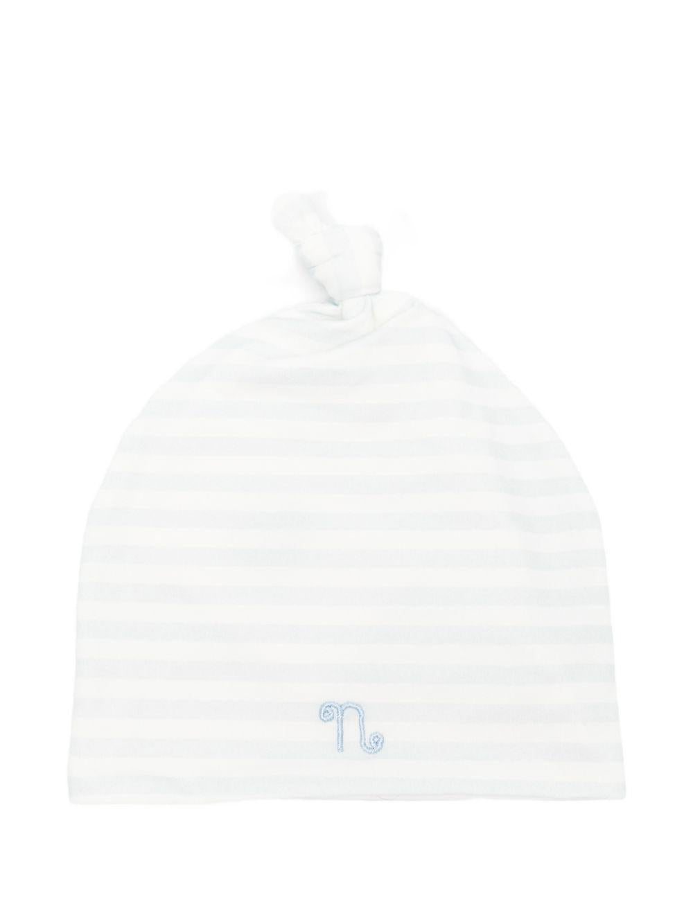 Cappello a righe in cotone con nodo E26105 AZZURRO NANAN KIDS 