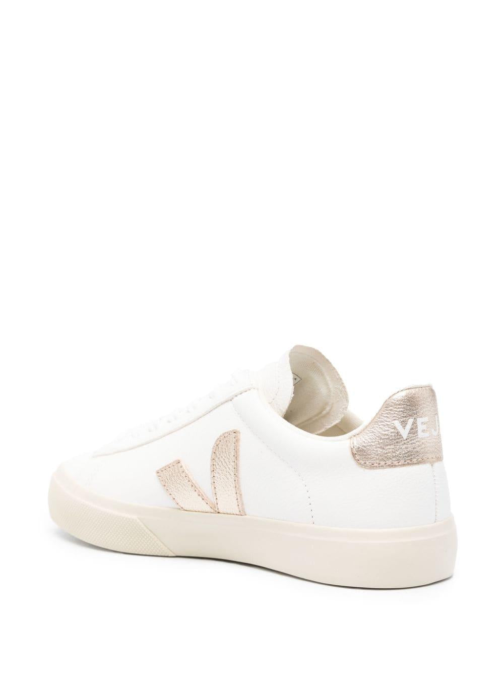 Sneakers in Pelle con Suola Piatta CP0503495 BIANCOPLATINO VEJA 