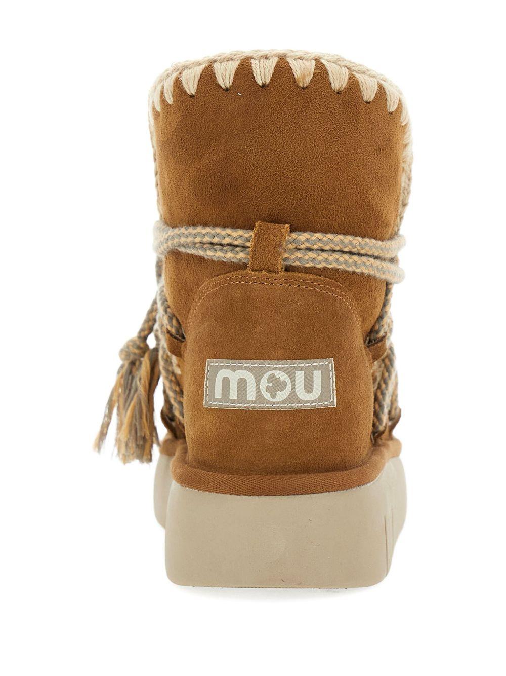 Stivali all'uncinetto cognac MUFW531024A COG MOU 