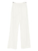 White trousers with elasticated waist