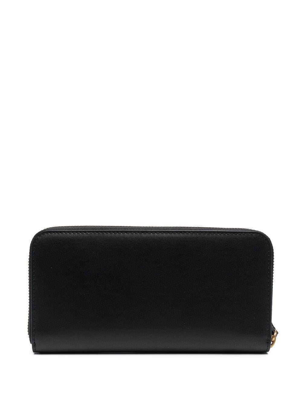 Portafoglio nero zip around