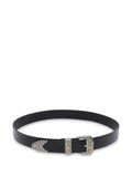 Cintura in pelle con fibbia decorativa