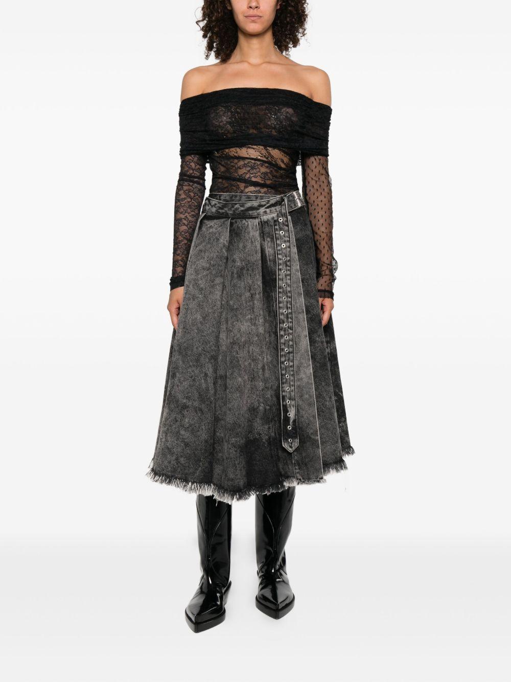 Body nero con inserto in pizzo e motivo a pois 105596A2T5 Z99 PINKO 